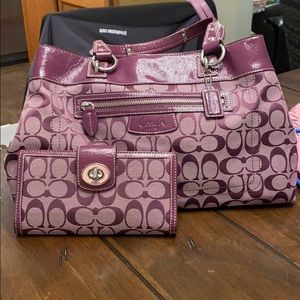 Coach purse and wallet